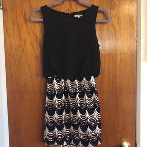 Gold/bronze sequin skirt party dress